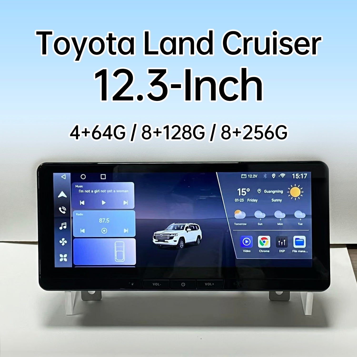 For Toyota Land Cruiser LC300 2022 Car stereo 8core andriod screen 1920×720 GPS Navigation