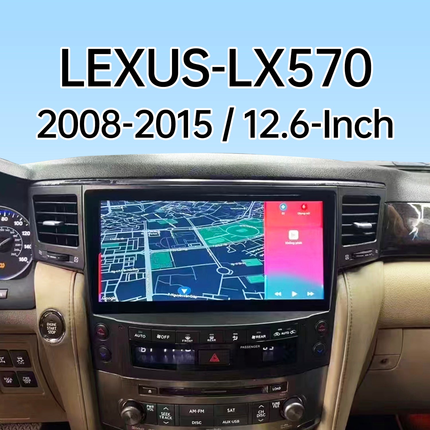 LEXUS LX570 2008-2015 12.6inch car stereo carplay andriod auto 360 panoramic