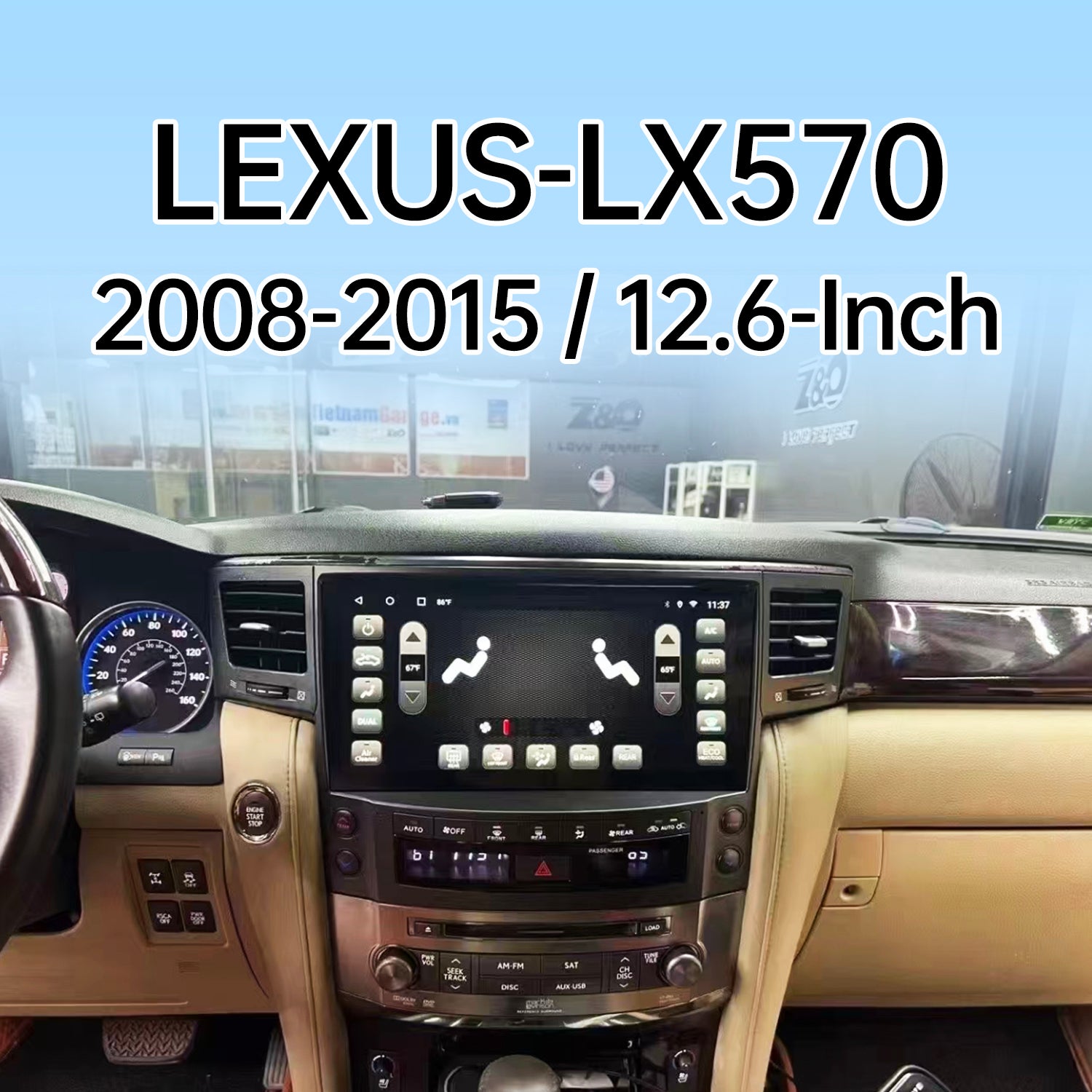 LEXUS LX570 2008-2015 12.6inch car stereo carplay andriod auto 360 panoramic